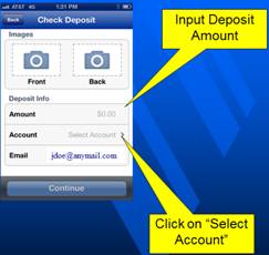 mobile check deposit step four