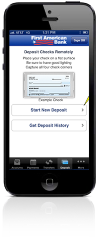 Mobile Deposit Example